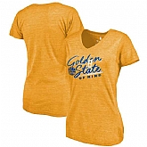 Women's Golden State Warriors Fanatics Branded Hometown Collection Lonestar Tri Blend T-Shirt Gold FengYun,baseball caps,new era cap wholesale,wholesale hats